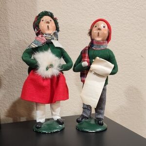 Signed 1984 Byers Carolers 10-1/2" & 10"